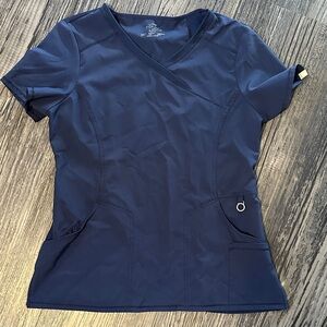 Cherokee Infinity women's Navy Short Sleeve Scrub Top